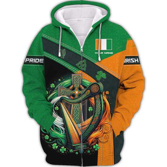 Unisex Shirt, Custom Name Irish T-Shirt, Ireland Hoodie Polo Shirt, Irish Gifts