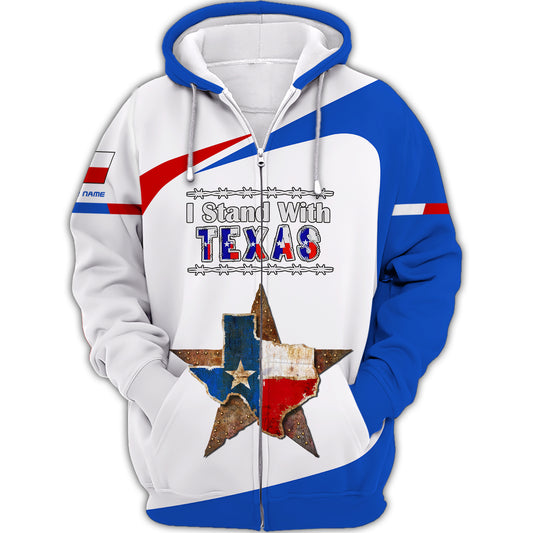 Unisex Shirt, Custom Name Texas Shirt, Texas Cities Shirts, I Stand With Texas