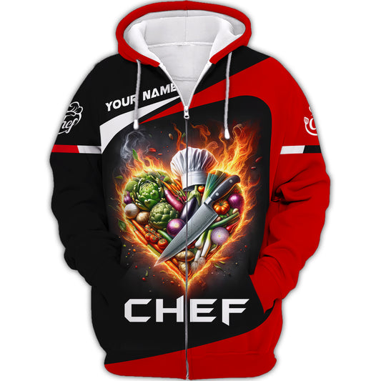 Unisex Shirt, Custom Name Chef Shirt, Shirt for Chefs, Chef Apparel, Gift for Cooking Lovers