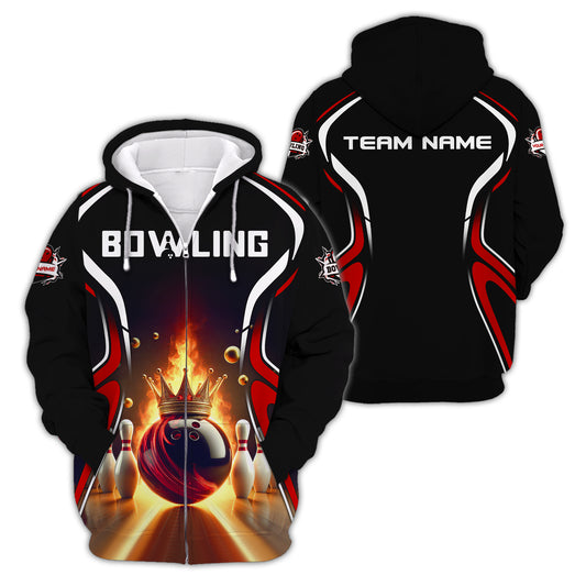Unisex Shirt, Custom Name and Team Name Bowling Shirt, Shirt For Bowling Clubs