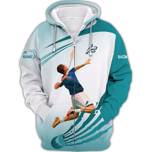 Unisex Shirt, Custom Name Badminton T-Shirt, Badminton Shirt, Gift For Badminton Player