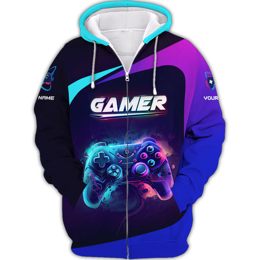 Unisex Shirt, Custom Name Gamer Shirt, Gamer T-shirt, Gift for Game Lover