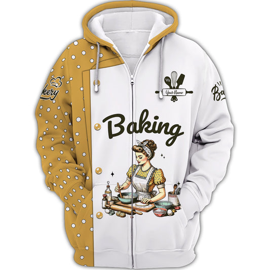 Woman Shirt, Custom Name Shirt for Baker, Bakery Chef Shirt, Baking Lovers Gift