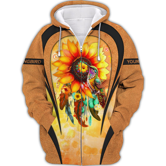 Custom Unisex Shirt, Hippie Life, Sunflower, Whisper Words Of Wisdom Shirt
