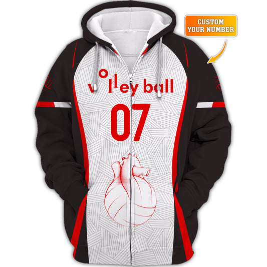 Unisex Shirt, Custom Number Volleyball Shirt, Volleyball Hoodie, Volleyball Team T-Shirt, Gift for Volleyball Players