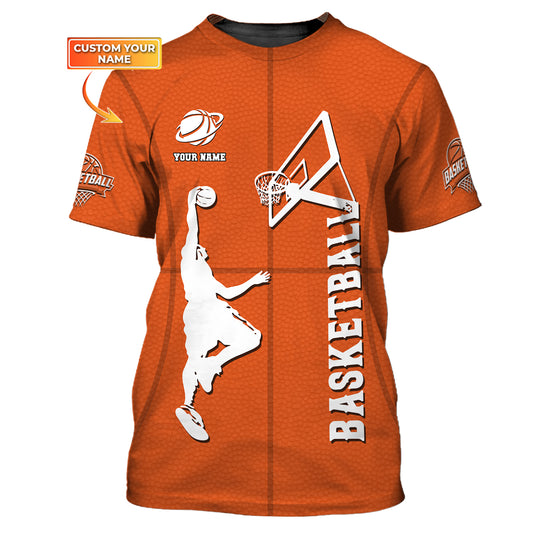Herren-Shirt, individuelles Namens-T-Shirt, Basketball-Shirt, Basketball-Kleidung, Geschenk für Basketballspieler