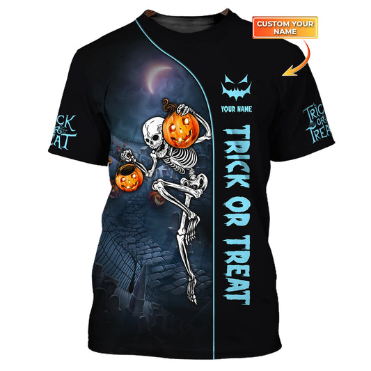 Unisex-Shirt, individuelles Halloween-T-Shirt, Trick or Treat, Shirt für Halloween