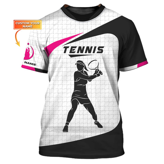 Damen-Shirt, Tennis-Shirt, Tennis-T-Shirt, Tennis-Liebhaber-Geschenk, Tennisspieler-Bekleidung