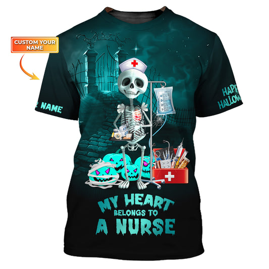 Benutzerdefiniertes Unisex-Shirt, Krankenschwester-Halloween-T-Shirt, Halloween-Hoodie, Shirt für Halloween