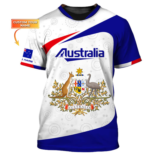 Unisex Shirt, individueller Name Australien Hoodie, Commonwealth of Australia T-Shirt