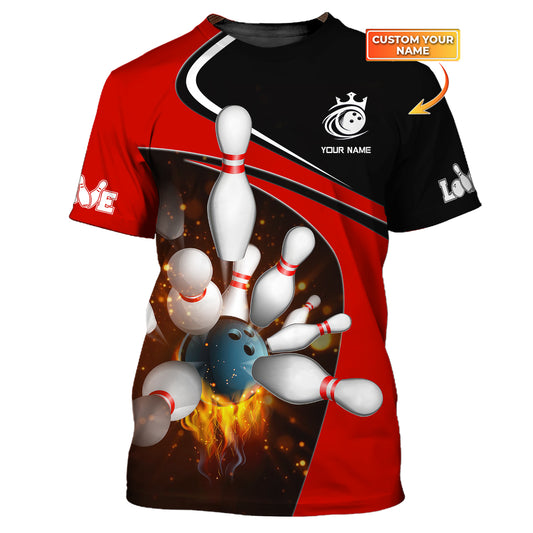 Individuelles Unisex-Shirt, Bowling-T-Shirt, Bowling-Polo, Bowling-Shirt, Shirt für Bowling-Liebhaber