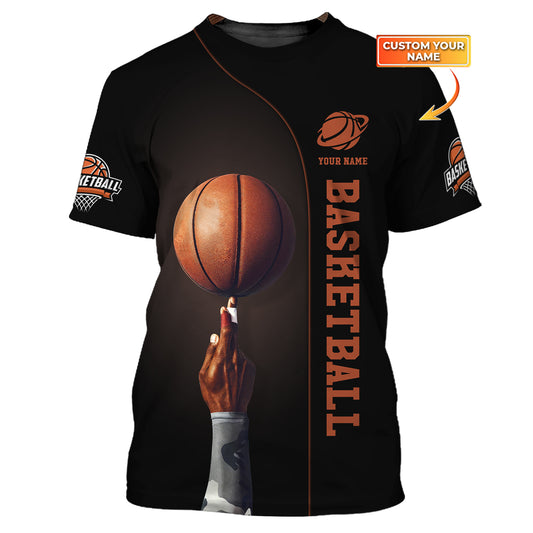 Man Shirt, Basketball Shirt, Custom Name T-Shirt, Basketball Clothing, Gift for Basketball Player