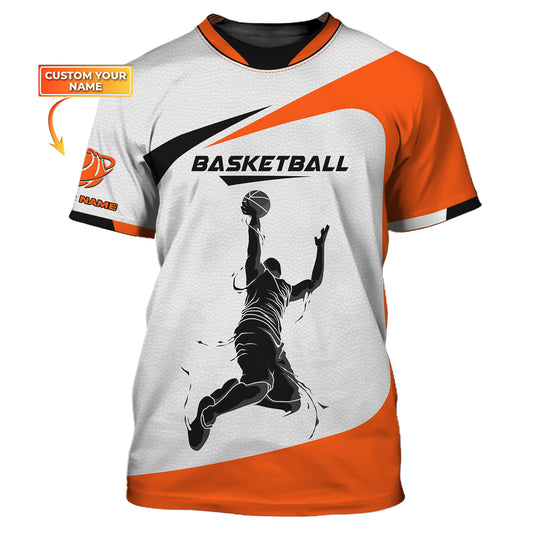 Man Shirt, Basketball Shirt, Custom Name T-Shirt, Gift for Basketball Player, Basketball Clothing