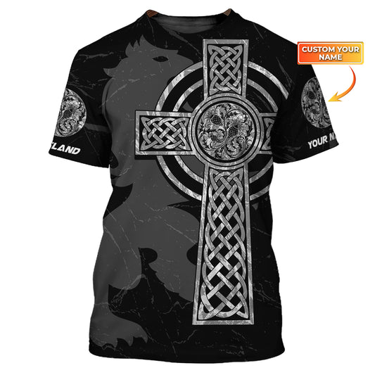 Unisex-Shirt, individuelles Schottland-Shirt, Schottland-Kreuz, Schottland-T-Shirt, Schottland-Kleidung