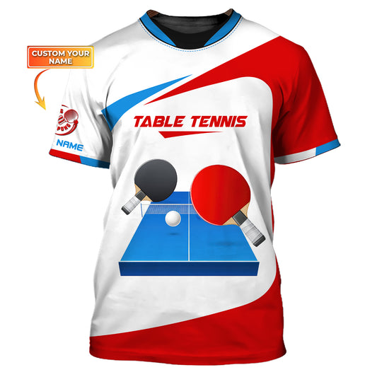 Unisex-Shirt, individuelles Ping-Pong-T-Shirt, Ping-Pong-Club-Kleidung, Geschenke für Ping-Pong-Liebhaber