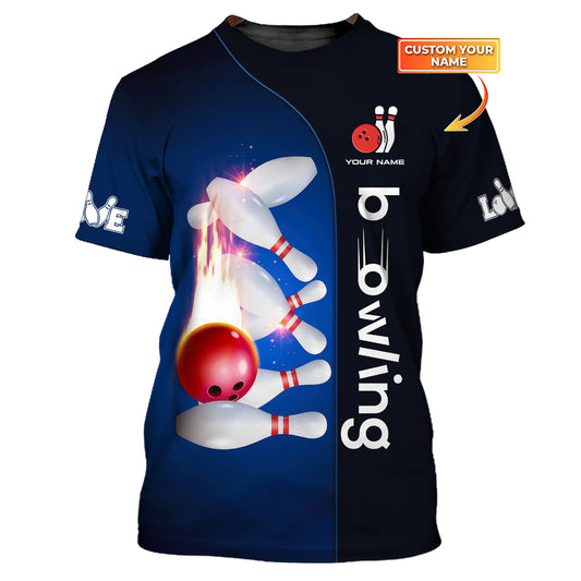 Individuelles Unisex-Shirt, Bowling-T-Shirt, Bowling-Poloshirt, Shirt für Bowling-Liebhaber