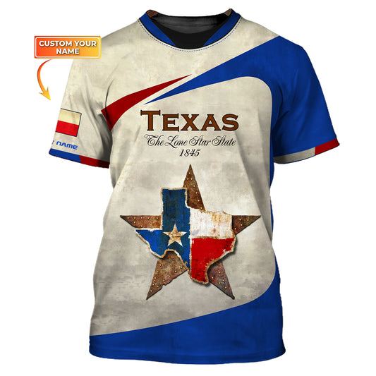 Unisex-Shirt, individuelles Namens-Texas-Shirt, Texas-Städte-Shirts, Texas-Heim-T-Shirt