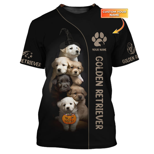 Benutzerdefiniertes Unisex-Shirt, Golden Retriever Halloween-T-Shirt, Halloween-Hoodie, Haustier-Shirt Halloween