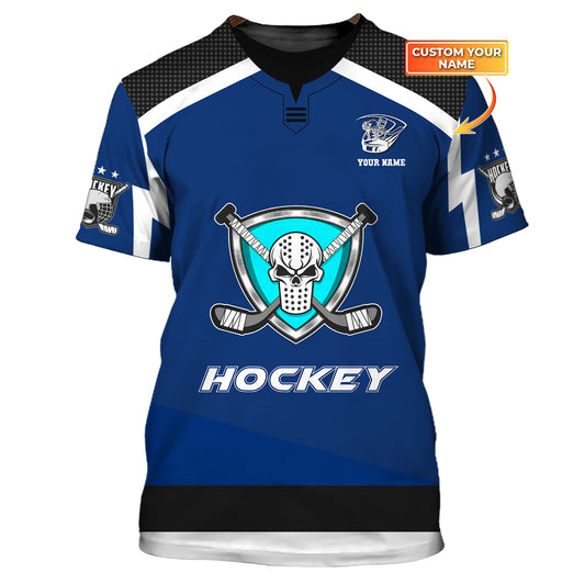 Unisex-Shirt, individuelles Hockey-T-Shirt mit Namen und Nummer, Hockey-Polo, Geschenk für Hockeyspieler