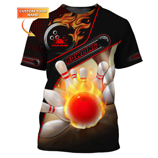 Custom Unisex Shirt, Bowling T-Shirt, Shirt For Bowling Lovers