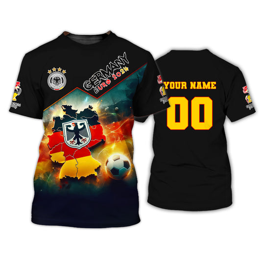 Unisex Shirt, Custom Name and Number Germany Football Shirt, Germany Football Polo Long Sleeve, Euro 2024 Shirt