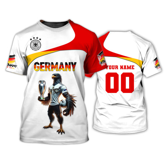 Unisex Shirt, Custom Name and Number Germany Euro 2024 Football Shirt, Germany Football Polo Long Sleeve