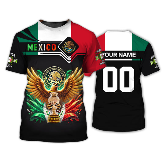 Unisex Shirt, Custom Name Mexico Shirt, Mexico Polo Long Sleeve, Shirt for Mexican