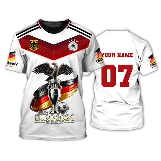 Unisex Shirt, Custom Name and Number Germany Euro 2024 Football Shirt, Germany UEFA Polo Long Sleeve Shirt