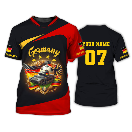 Unisex Shirt, Custom Name Germany Football Shirt, Germany Football Polo Long Sleeve, Soccer Lover Shirt