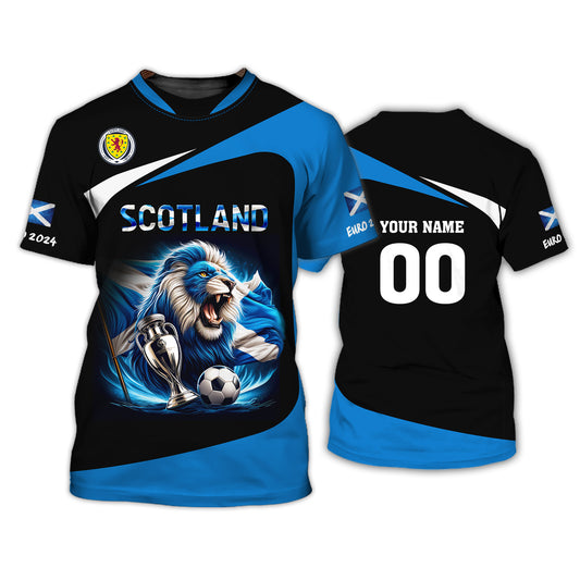 Unisex Shirt, Custom Name and Number Scotland Football Euro 2024 Shirt, Scotland Football Polo Long Sleeve