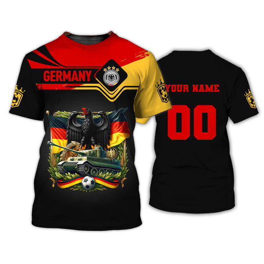 Unisex Shirt, Custom Name Germany Football Shirt, Germany Football Polo Long Sleeve, Soccer Lover Shirt