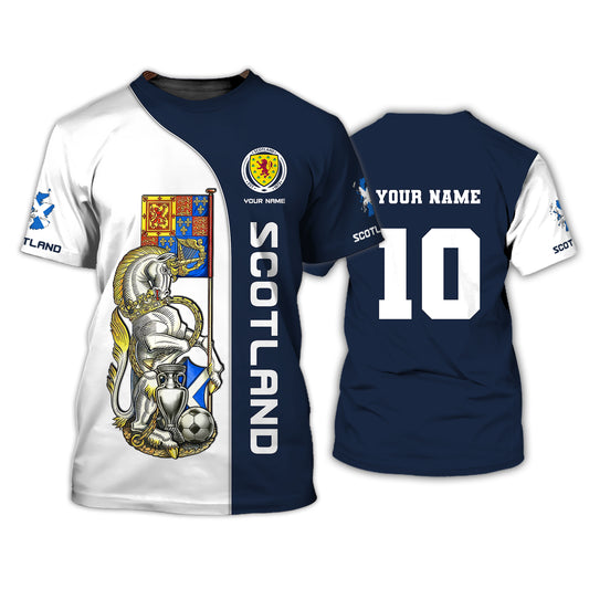 Unisex Shirt, Custom Name and Number Scotland Football, Scotland Football Polo Long Sleeve, Euro 2024 Shirt