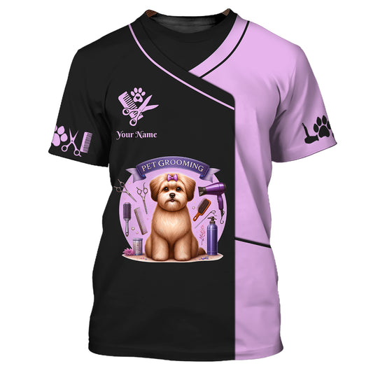 Unisex Shirt, Custom Name Pet Groomer Shirt, Pet Love T-Shirt, Pet Groomer Shop Shirt, Gift for Pet Groomers