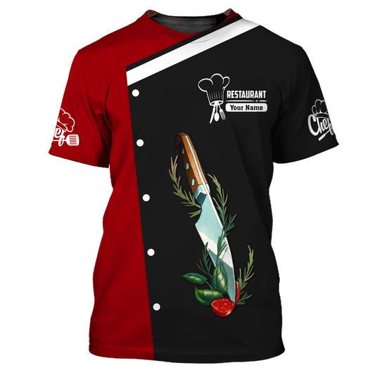 Unisex Shirt, Custom Name Chef Shirt, Restaurant Chef, Gift for Cooking Lovers