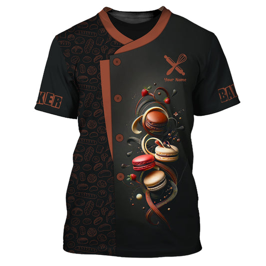 Unisex Shirt, Custom Name Bakery Shirt, Bakery Chef Polo Long Sleeve, Bakery Shop T-Shirt, Bakery Gift