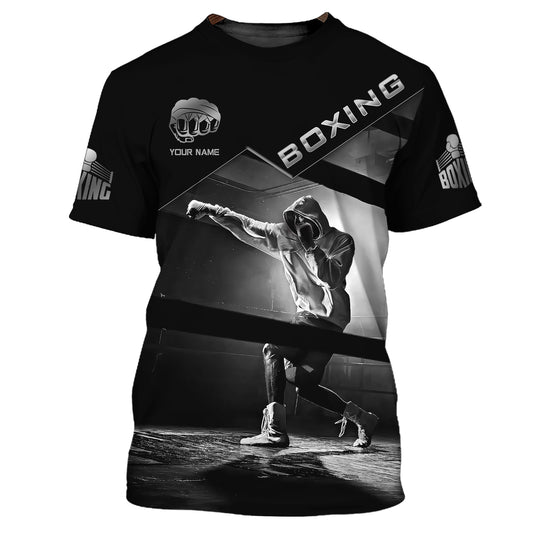 Man Shirt, Custom Name Boxing T-Shirt, Boxing Polo Shirt, Gift for Boxing Lover