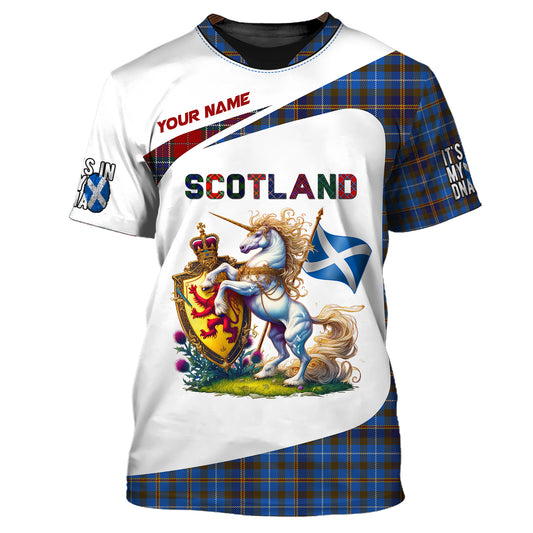 Unisex Shirt, Custom Name Scotland Shirt, Scotland Polo Long Sleeve, Scotland Lover T-Shirt