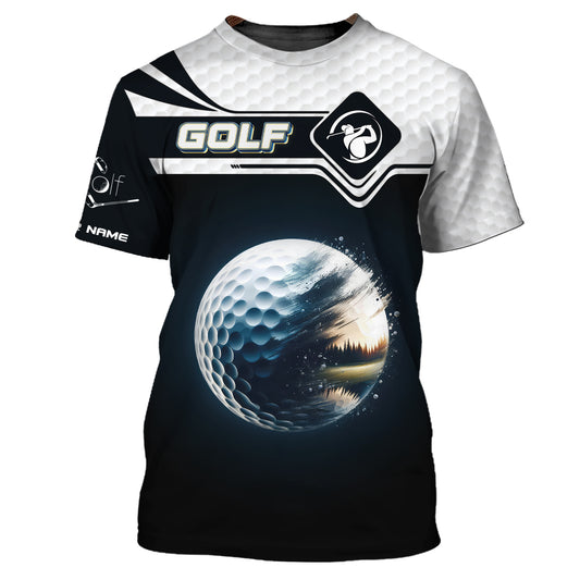 Herren-Shirt, Golf-Shirt mit individuellem Namen, Geschenk für Golfliebhaber, Golfspieler-Shirt