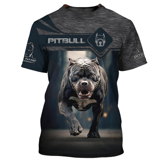 Unisex Shirt, individuelles Namens-Pitbull-T-Shirt, Shirt für Hundeliebhaber