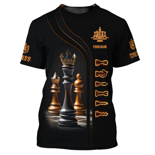 Unisex Shirt, Custom Name Chess T-Shirt, Chess Game Shirt, Gift for Chess Lover