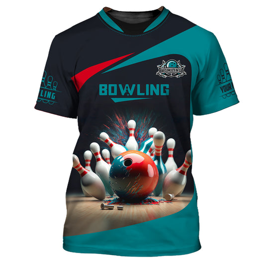 Unisex-Shirt, Bowling-T-Shirt, individuelles Namens-Bowling-Shirt, Shirt für Bowling-Liebhaber