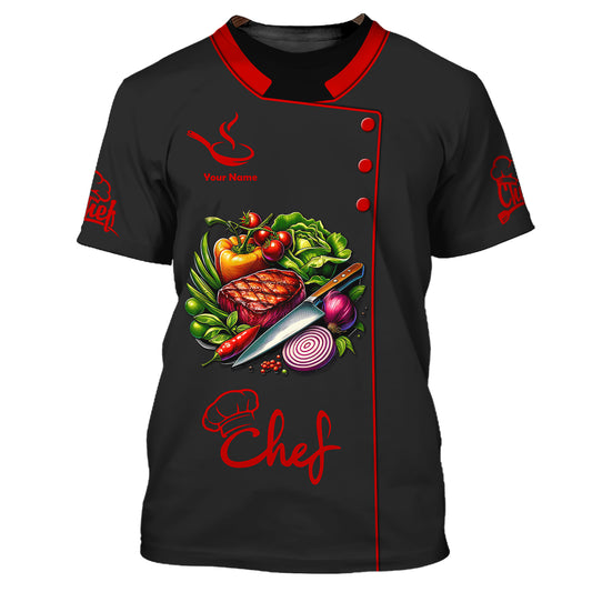 Unisex Shirt, Custom Name Chef Shirt, Chef Apparel, Gift for Cooking Lovers, Shirt for Chefs