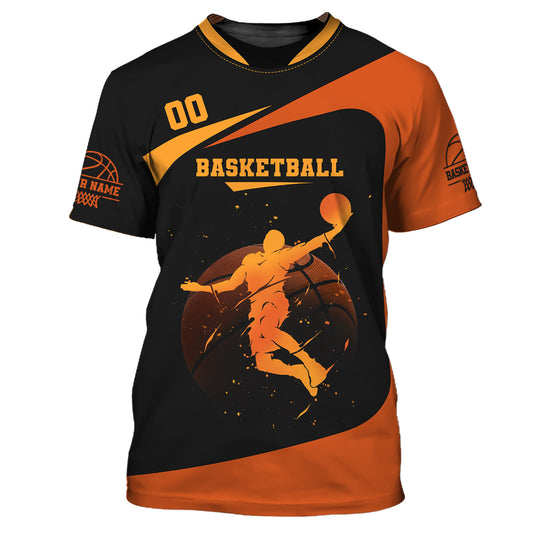 Männer-Shirt, individuelles Basketball-Shirt mit Namen und Nummer, Geschenk für Basketballspieler