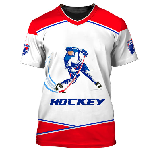 Unisex-Shirt, individuelles Namens-T-Shirt, Hockey-Shirt, Hockey-Polo, Geschenk für Hockeyspieler