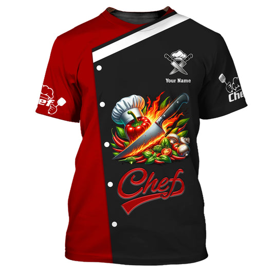 Unisex Shirt, Custom Name Chef Shirt, Chef Name Shirt, Chef Polo Long Sleeve, Gift for Chefs