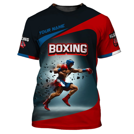 Man Shirt, Boxing Shirt, Custom Name T-Shirt, Boxing Polo, Gift for Boxing Lover