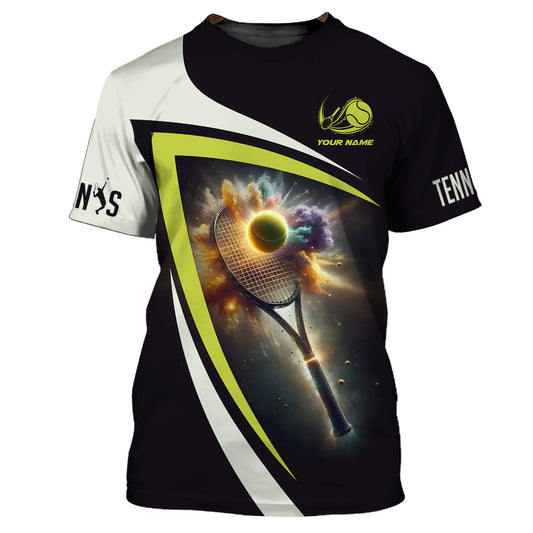 Unisex-Shirt, individuelles Namens-Tennis-Shirt, Tennis-Geschenk, Tennis-Liebhaber-T-Shirt, Tennisspieler-Bekleidung