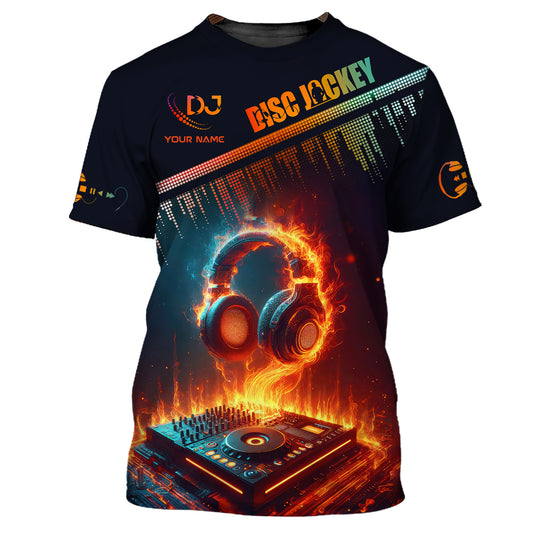 Man Shirt, Custom Name Disc Jockey T-Shirt, Music Lover Shirt, Gift For DJ