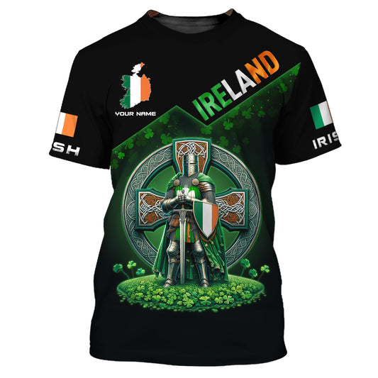 Unisex-Shirt, individuelles Namens-Irland-T-Shirt, Irland-Hoodie-Poloshirt, Geschenk für Iren