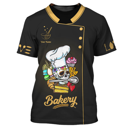 Unisex Shirt, Custom Name Bakery Shirt, Bakery Chef, Bakery Shop T-Shirt, Gift for Bakers